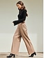 preiswerte Pants-Anzughose mit hoher Taille und weitem Bein