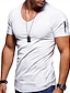 billige T-Shirts-Herre Skjorte T-shirt T-Shirts V-hals Grafisk Vanlig Vandopslæmningstryk Afslappet Fitness Plusstørrelser Kortærmet Tøj Muskel Slim Pasform Bekvem Træning