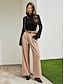 preiswerte Pants-Anzughose mit hoher Taille und weitem Bein