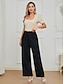 cheap Pants-Corduroy High Waist Wide Leg Pants