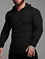 preiswerte T-Shirts-Herren T Shirt Muskelshirt Geripptes Strick-T-Shirt langarmshirt Glatt Mit Kapuze Outdoor Täglich Langarm Bekleidung Modisch Strassenmode Cool