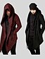 cheap Sale-Men&#039;s Trench Coat Casual Daily Wear Windbreaker Winter Autumn Wine Red Black Jacket