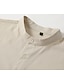 cheap Linen Shirts-Men&#039;s Hawaiian Linen Shirt with Solid Color Collar