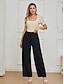 preiswerte Pants-Cordhose mit hoher Taille und weitem Bein