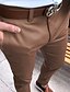 economico Pants-Per uomo Essenziale Chino Pantaloni affusolati Lunghezza intera Pantaloni Tinta unita Vita normale Nero Grigio chiaro Grigio scuro Marrone S M L XL XXL