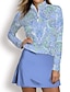 cheap Zip Up Pullover-Sun Protection Paisley Zip Collar Polo Shirt