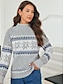 baratos Designer Sweaters &amp; Cardigans-Pullover de Flocos de Neve