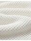 abordables Pullover Sweaters-Hombre Pulóveres Suéter recortado Suéter de punto Waffle Tejer Recortado De Punto Raya Cuello redondo Mantiene abrigado Casual Ropa Mangas raglanes Otoño invierno Negro Blanco M L XL