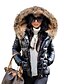 cheap Down&amp; Parkas-Chic Women&#039;s Casual Winter Puffer Jacket with Fur Collar