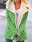 preiswerte Sherpa Jackets-Damen Freizeitjacke warm halten Atmungsaktiv Valentinstag Täglich Freizeitskleidung Urlaub Tasche Pelzkragen Einreihiger Verschluss Umlegekragen Aktiv Brautkleider schlicht Komfortabel Streetstyle