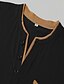 preiswerte Short Sleeve-Herren Henley Shirt T-Shirt V Ausschnitt Glatt Strasse Urlaub Vordertasche Kurze Ärmel Bekleidung Modisch Designer Basic
