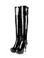 cheap Boots-Women&#039;s Boots Stripper Boots Sexy Boots Heel Boots Party Club Solid Color Over The Knee Boots Thigh High Boots Winter Buckle Platform Stiletto Heel Round Toe Fashion Sexy Faux Leather Patent Leather