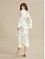 cheap Designer Dresses-Women&#039;s Jojo Gold Foil Print Midi Dress