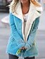 preiswerte Sherpa Jackets-Damen Freizeitjacke warm halten Atmungsaktiv Valentinstag Täglich Freizeitskleidung Urlaub Tasche Pelzkragen Einreihiger Verschluss Umlegekragen Aktiv Brautkleider schlicht Komfortabel Streetstyle