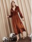 cheap Designer Dresses-Women&#039;s Structured Velvet Ruched V Neck Maxi Dress