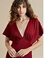 billige Sale-Elegant Women&#039;s Wine Maxi Dress