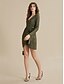 cheap Designer Dresses-Women&#039;s Army Green Lace Up Cocktail Mini Dress