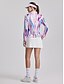 cheap Zip Up Pullover-Women&#039;s Sun Protection Tie-dye Printed Polo Shirt