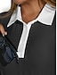 cheap Polo Top-Sun Protection Black Long Sleeve Polo Shirt