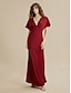 billige Sale-Elegant Women&#039;s Wine Maxi Dress