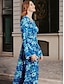 preiswerte Sale-Floral Print V Neck Maxi Dress