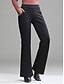 billige Pants-damekjole arbeidsbukser bootcut bukser mid waist basic daglig svart 1# svart s m sommer