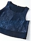 cheap Designer Sets-Satin Lace 3/4 Length Sleeve Pants Sets