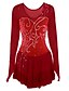 cheap Ice Skating-Figure Skating Dress Women&#039;s Girls&#039; Ice Skating Dress Outfits Dark Red Dusty Rose Sky Blue Mesh Spandex Halo Dyeing Competition High Elasticity Skating Wear Handmade Ice Skating Figure Skating