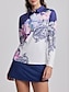 cheap Polo Top-Women&#039;s Sun Protection Paisley Polo Shirt