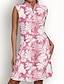 cheap Zip Up Dresses-Women&#039;s Sun Protection Ffloral Print Golf Dress
