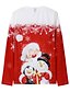 cheap T-Shirts-Women&#039;s Floral Santa Claus Graphic Tee