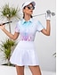 abordables Polo Top-Femme T-shirt POLO Bleu clair Manche Courte Protection Solaire Top Vêtements de golf pour femmes, tenues, vêtements