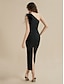 cheap Designer Dresses-Feathered One Shoulder Dress