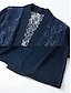 abordables Designer Sets-Conjunto Mujer  Camisa  Pantalones  Azul marino  Oficina  Diario