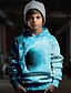 cheap Boys&#039; Hoodies &amp; Sweatshirts-Kids Boys 3D Print Hoodie Green Blue Gray