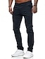 cheap Pants-Men&#039;s Trousers Chinos Slacks Jogger Pants Straight Leg Geometry Breathable Soft Ankle-Length Home Daily Cotton Blend Stylish Classic Style Slim Black White Mid Waist Micro-elastic