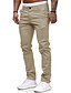 cheap Pants-Men&#039;s Basic Casual Classic Zipper Vintage Dress Pants Pants Chinos Full Length Pants Inelastic Business Daily Wear Cotton Solid Colored Mid Waist White Black Pink Khaki Dark Gray M L XL XXL