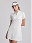 cheap Zip Up Dresses-Sun Protection Solid Color Short Sleeve Golf Dress