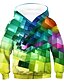 billige Hættetrøjer og sweatshirts til drenge-Børn Drenge Hattetrøje Langærmet 3D-udskrivning Geometrisk Guld Regnbue Rød Børn Toppe Efterår Forår Aktiv Daglig