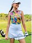 abordables Polo Top-Mujer Camisas de polo Amarillo Sin Mangas Protección Solar Camiseta Floral Ropa de golf para damas Ropa Trajes Ropa Ropa