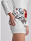 cheap Skirts &amp; Skorts-Floral Print White Golf Skirts