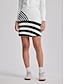 cheap Skirts &amp; Skorts-Women&#039;s White Striped Print Golf Skirt