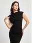 billige Sale-Dress Sleeveless Solid Elegant