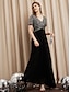 cheap Designer Dresses-Women&#039;s Black Sequin Short Sleeve Maxi Dress