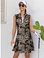 cheap Zip Up Dresses-Women&#039;s Paisley Sleeveless Golf Dress