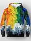 cheap Boys&#039; Hoodies &amp; Sweatshirts-Boys&#039; Geometric Rainbow 3D Print Hoodie