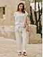 abordables Pantalones de mujeres-Women&#039;s Breathable Cotton Linen Trousers