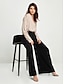 cheap Designer Bottoms-Women&#039;s Pleated Micro-elastic Wide Leg Pants