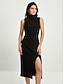 abordables Designer Dresses-Women&#039;s Summer High Neck Party Dress