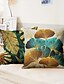 cheap Throw Pillows,Inserts &amp; Covers-4 pcs Pillow Cover Faux Linen, Simple Classic Floral Zipper Square Traditional Classic